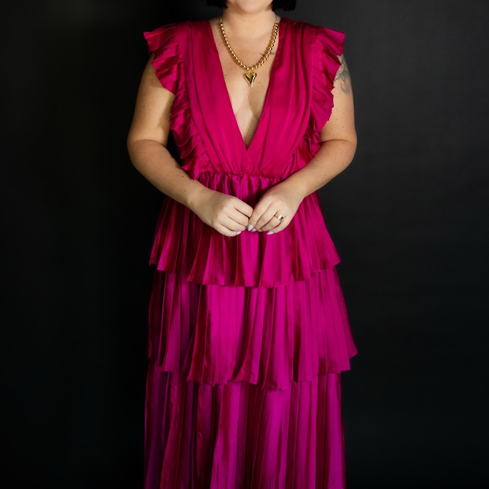 Pink Satin Dress